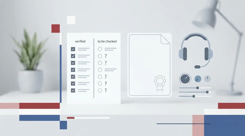 Checklist voor betrouwbaarheid met vergunning, support en accountcontroles